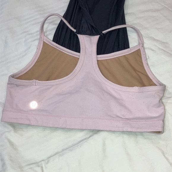 lululemon size 6 women’s  grey and Pink racer back Tank Top - some pilling - Picture 7 of 16